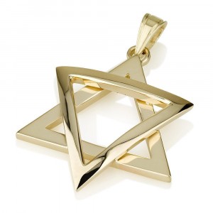 Star of David Pendant in Solid 14k Gold  by Ben Jewelry
 Jewish Home