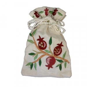 Yair Emanuel Havdalah Spice Bag and Cloves with Pomegranate Design Judaica