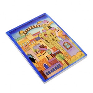Writing Pad with a Scene of Jerusalem by Yair Emanuel Stationery