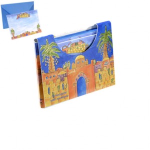 Yair Emanuel Note Cards with a Scene of Jerusalem and Envelopes Stationery