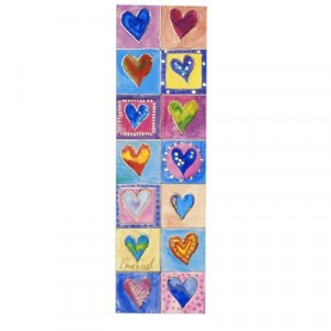Yair Emanuel Decorative Bookmark with Hearts Bookmarks