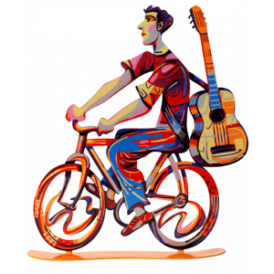 David Gerstein Troubadour Bike Rider Sculpture Artists & Brands
