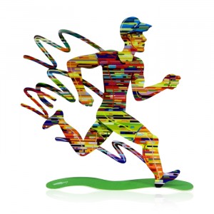 David Gerstein Jogging Man Sculpture David Gerstein