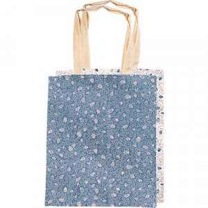 Simple Blue and White Pomegranate Bag with Two Sides by Yair Emanuel Apparel