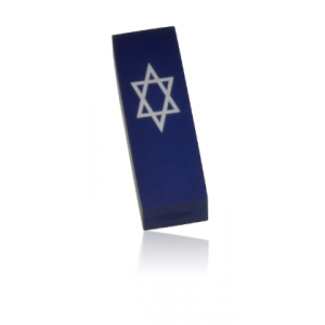 Blue Star of David Car Mezuzah by Adi Sidler Modern Judaica