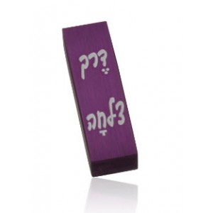 Purple Bon Voyage Car Mezuzah by Adi Sidler Modern Judaica