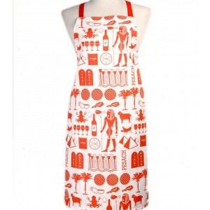 Apron with Pharaoh Print in Red
 Passover Gifts