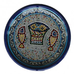 Armenian Ceramic Bowl with Mosaic Fish & Bread Bowls
