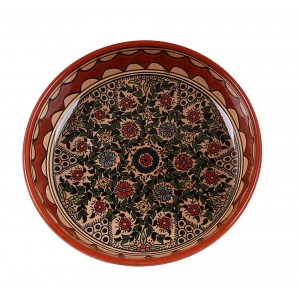 Armenian Ceramic Bowl with Floral Motif Bowls