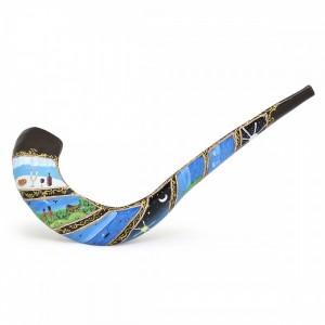 Ram Shofar Painted with 7 Days of Creation Scene World of Judaica Recommends