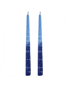 Blue Wax Shabbat Candles by Galilee Style Candles Jewish Occasions