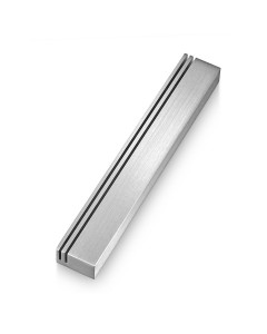Mezuzah in Anodized Aluminum Silver Vertical Track by Adi Sidler Artists & Brands