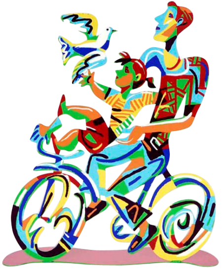 David Gerstein Weekend Ride Bike Rider Sculpture
