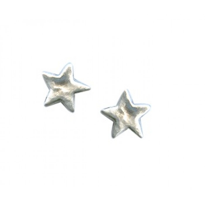 Silver Star Studded Earrings