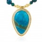 Eilat Stone and Gold-Plated Necklace by Rafael Jewelry