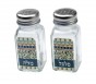Glass Salt & Pepper Shakers with Colorful Pomegranates Stripes