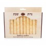 Galilee Style Candles Shabbat Candles with Dripped Lines - Natural