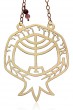 Brass Wall Hanging with Hebrew Engraved Pomegranate from Shraga Landesman