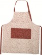 Womens Apron with Red and White Pomegranate Pattern by Yair Emanuel