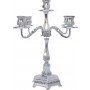 35 Centimetre Nickel Candelabrum with 5 Branches and Octagonal Styling
