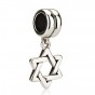 Charm in Sterling Silver with Dangling Star of David